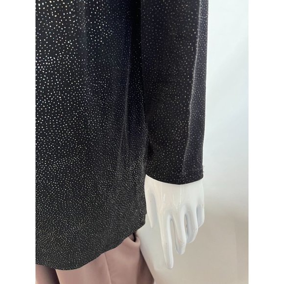 Delta Burke Metallic Thread Jacket  M Black  Metallic Polyester Made in USA - Picture 7 of 16